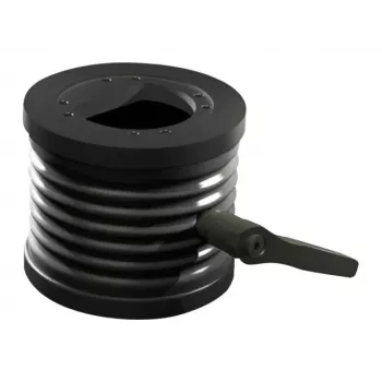 Rittal CP pakreipimo adapteris ±45° sujungimui su atraminiu stulpu Ø 130 mm, lieto aliuminio, grafito pilkos spalvos RAL 7024 6206.420