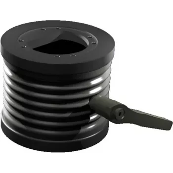 Rittal CP pakreipimo adapteris ±45° sujungimui su atraminiu stulpu Ø 130 mm, lieto aliuminio, grafito pilkos spalvos RAL 7024 6206.420