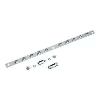 Rittal SZ 2413.375 Plokščioji šyna, 10 jungčių, plieninė, 375 mm, 100 A, 690 V AC