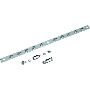 Rittal SZ 2413.375 Plokščioji šyna, 10 jungčių, plieninė, 375 mm, 100 A, 690 V AC