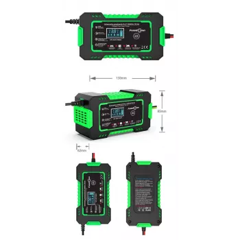 RJ TIANYE FreedConn RJ-C 120501A 12V 6A išmanusis automatinis akumuliatoriaus kroviklis švino-rūgštiniams AGM GEL EFB su LCD ekranu