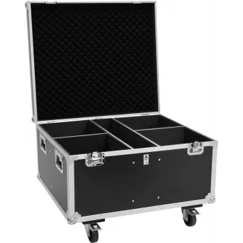 Roadinger Flight Case 4x THA-100F MK3 su ratukais juodas 885x780x620 mm 100 kg