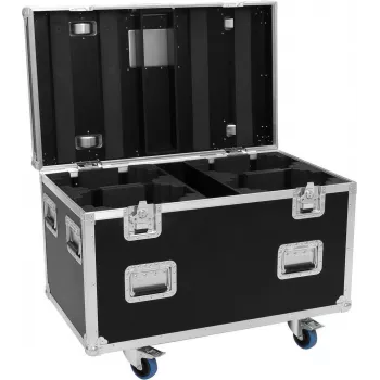 ROADINGER Flightcase 4x LED IP TMH-H420 Wash Moving Heads su ratukais