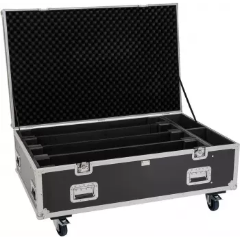 ROADINGER Flightcase PRO 4x LED BAR-8 SWING su ratukais juodas maks. 50 kg