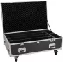 ROADINGER Flightcase PRO 4x LED BAR-8 SWING su ratukais juodas maks. 50 kg