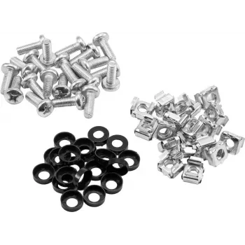 ROADINGER Rack varžtų rinkinys 20x M6 x 15 mm, skirtas 19 colių stelažo montavimui