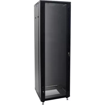 ROADINGER SSC-32 32U plieninė serverinė spinta su stiklinėmis durelėmis, 60x60x161 cm, 150 kg apkrova