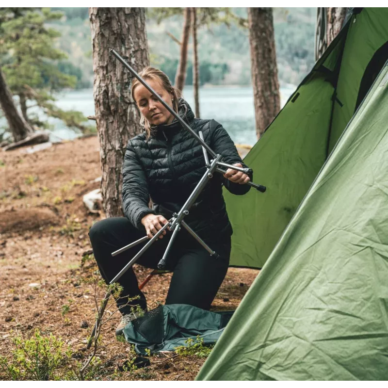ROBENS Pilgrim Sulankstoma Kempingo Kėdė 120 kg Juoda/Pilka