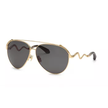 Roberto Cavalli SRC090M650300 Moteriški akiniai nuo saulės - Acetatinis rėmelis, UV400 apsauga, 65 mm lęšiai