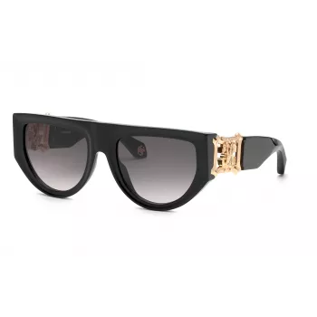 Roberto Cavalli moteriški akiniai nuo saulės SRC040S54700Y Butterfly, Havana rėmelis, rudi gradientiniai lęšiai, 54 mm