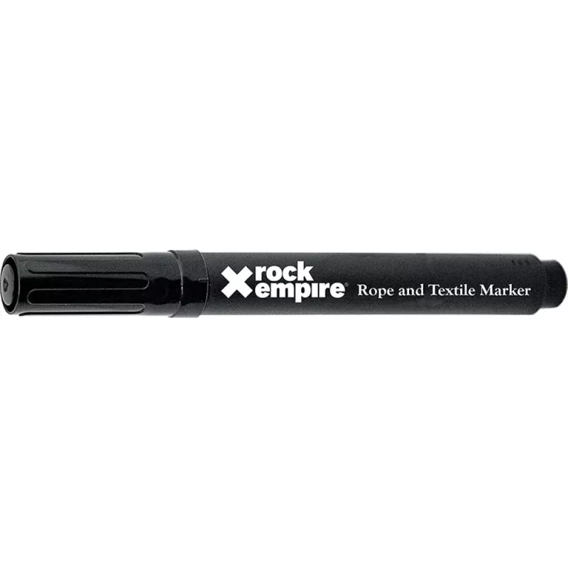 Rock Empire Rope Marker Pen - Juodas, Nuolatinis, Atsparus Vandeniui, UV Spinduliams, Dilimui, Greitai Džiūstantis, Veltinio Antgalis, Netoksiškas, Laipiojimo, Urvų, Arboristų, Gelbėjimo Virvėms