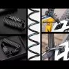 ROCKBROS T609 Dviračio spyna su 1,5 m koduojamu kabeliu - Juoda