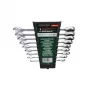 ROCKFORCE 9 dalių metrinis reketinis kombinuotųjų raktų rinkinys, chromo vanadžio plienas, 72 dantų, 8-22 mm, DIN standartas