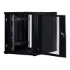 Rockstable 18U 19 colių serverio stovo spinta su tinkliniu priekiniu dangčiu - laisvai pastatoma - 800 kg apkrova - raktinis užraktas - kabelių valdymo bėgeliai - reguliuojamos kojelės (RS19-8018PP)