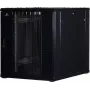Rockstable 18U 19 colių serverio stovo spinta su tinkliniu priekiniu dangčiu - laisvai pastatoma - 800 kg apkrova - raktinis užraktas - kabelių valdymo bėgeliai - reguliuojamos kojelės (RS19-8018PP)