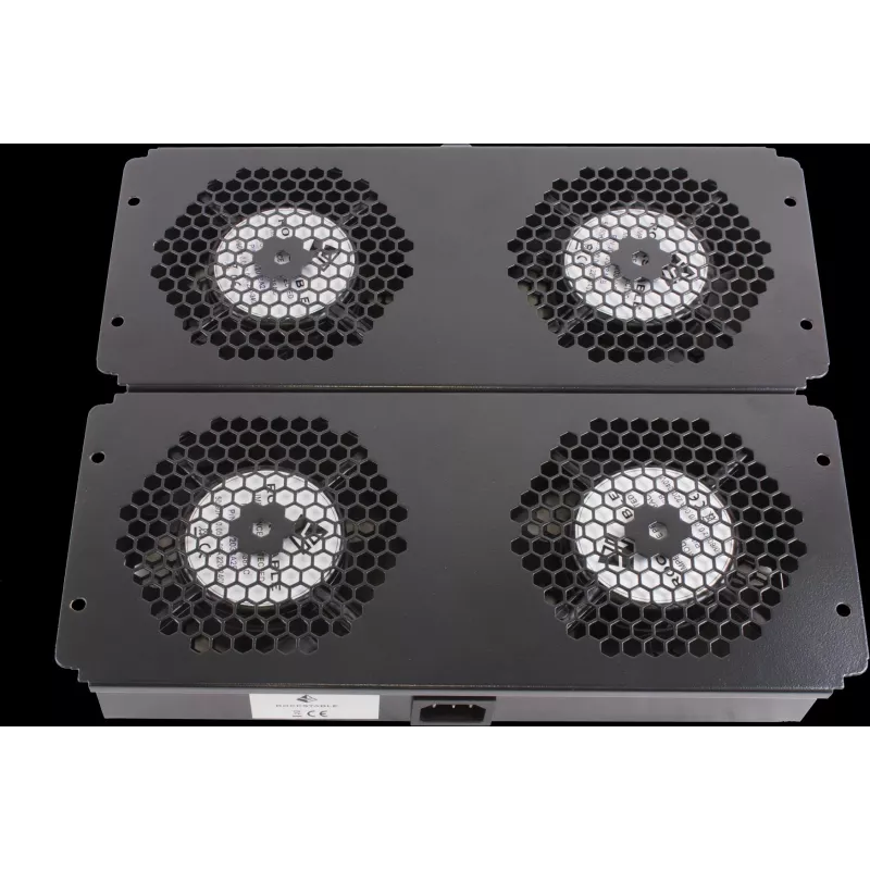 Rockstable 19 inch aušinimo elementas - ventiliatorių dėklas - įmontuotas ventiliatorius - plienas - juoda - 1 vnt. - 2,92 kg (RS19-FT68)