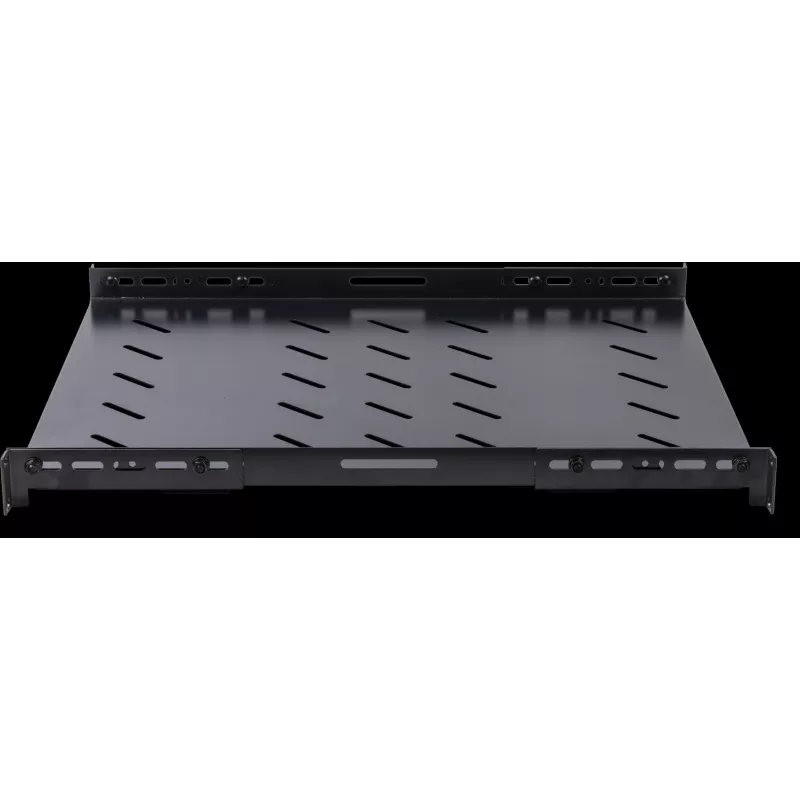 Rockstable 1U 19 colių itin tvirta stelažo lentyna - 100 kg apkrovos talpa, SPCC plienas, juoda (RS19-SFH78)
