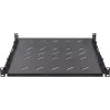 Rockstable 1U 19 colių itin tvirta stelažo lentyna - 100 kg apkrovos talpa, SPCC plienas, juoda (RS19-SFH78)