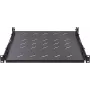 Rockstable 1U 19 colių itin tvirta stelažo lentyna - 100 kg apkrovos talpa, SPCC plienas, juoda (RS19-SFH78)