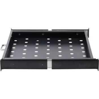 Rockstable 1U 19 colių ištraukiama lentyna - Lentyna - SPCC plienas - Juoda - 1 vnt. - 3,45 kg (RS19-UH66)