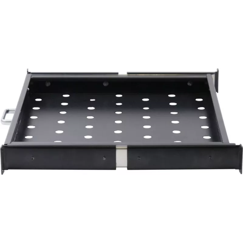 Rockstable 1U 19 colių ištraukiama lentyna - Lentyna - SPCC plienas - Juoda - 1 vnt. - 3,45 kg (RS19-UH66)