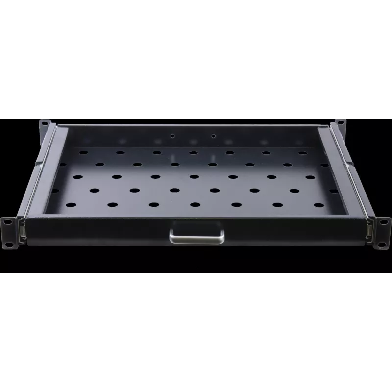 Rockstable 1U 19 colių ištraukiama lentyna - Lentyna - SPCC plienas - Juoda - 1 vnt. - 3,45 kg (RS19-UH66)