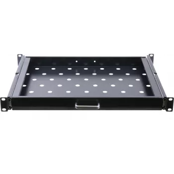 Rockstable 1U 19 colių ištraukiama lentyna - Lentyna - SPCC plienas - Juoda - 1 vnt. - 3,45 kg (RS19-UH66)