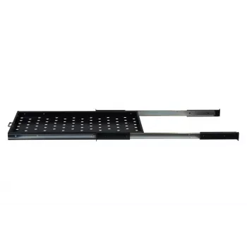 Rockstable 1U 19 colių ištraukiama lentyna - stumdoma stovo lentyna - SPCC plienas - juoda - 5,87 kg (RS19-UH612)