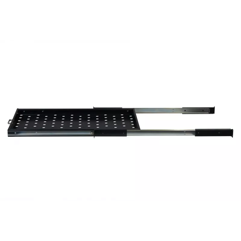 Rockstable 1U 19 colių ištraukiama lentyna - stumdoma stovo lentyna - SPCC plienas - juoda - 5,87 kg (RS19-UH612)