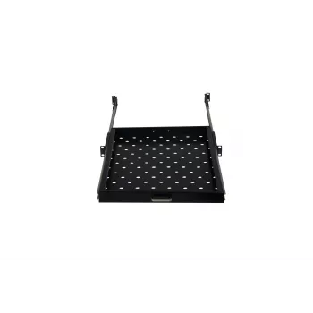 Rockstable 1U 19 colių ištraukiama lentyna - stumdoma stovo lentyna - SPCC plienas - juoda - 5,87 kg (RS19-UH612)