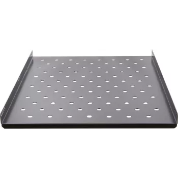 Rockstable 1U 19 colių fiksuota stelažo lentyna, 690 mm gylio, plieninė, juoda, 50 kg apkrovos talpa (RS19-FH69)
