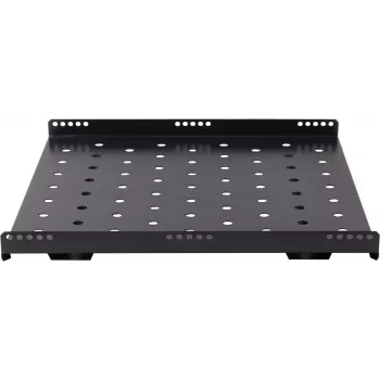 Rockstable 1U 19 colių sunkiasvorė lentyna stovui - fiksuota lentyna - SPCC plienas - juoda - 1 vnt. - 3,2 kg (RS19-SFH68)
