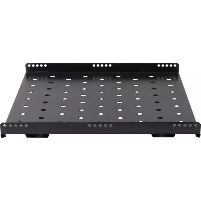 Rockstable 1U 19 colių sunkiasvorė lentyna stovui - fiksuota lentyna - SPCC plienas - juoda - 1 vnt. - 3,2 kg (RS19-SFH68)