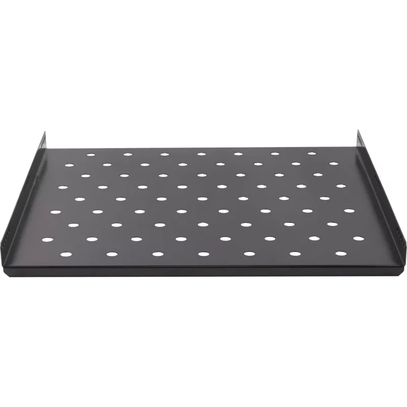 Rockstable 1U 19 colių sunkiasvorė lentyna stovui - fiksuota lentyna - SPCC plienas - juoda - 1 vnt. - 3,2 kg (RS19-SFH68)