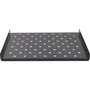 Rockstable 1U 19 colių sunkiasvorė lentyna stovui - fiksuota lentyna - SPCC plienas - juoda - 1 vnt. - 3,2 kg (RS19-SFH68)