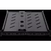 Rockstable 1U 19 colių sunkiasvorė lentyna - fiksuota stelažinė lentyna - SPCC šaltai valcuotas plienas - juoda - 50 kg apkrova - 760 mm gylis (RS19-SFH76)