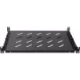 Rockstable 1U 19 colių sunkiasvorė lentyna - fiksuota stelažinė lentyna - SPCC šaltai valcuotas plienas - juoda - 50 kg apkrova - 760 mm gylis (RS19-SFH76)