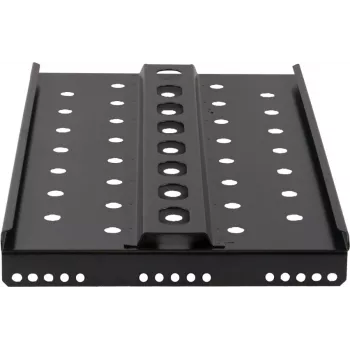 Rockstable 1U 19 colių sunkiasvorė lentyna - fiksuota stelažinė lentyna - SPCC plienas - juoda - 50 kg keliamoji galia - 482 x 660 x 44 mm (RS19-SFH66)