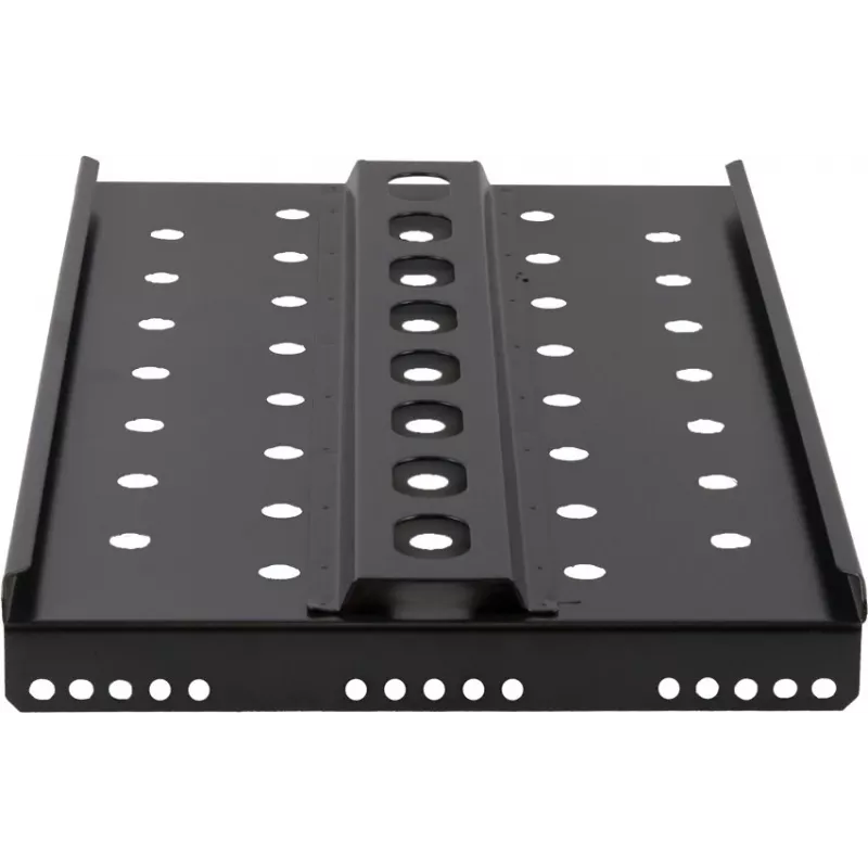 Rockstable 1U 19 colių sunkiasvorė lentyna - fiksuota stelažinė lentyna - SPCC plienas - juoda - 50 kg keliamoji galia - 482 x 660 x 44 mm (RS19-SFH66)
