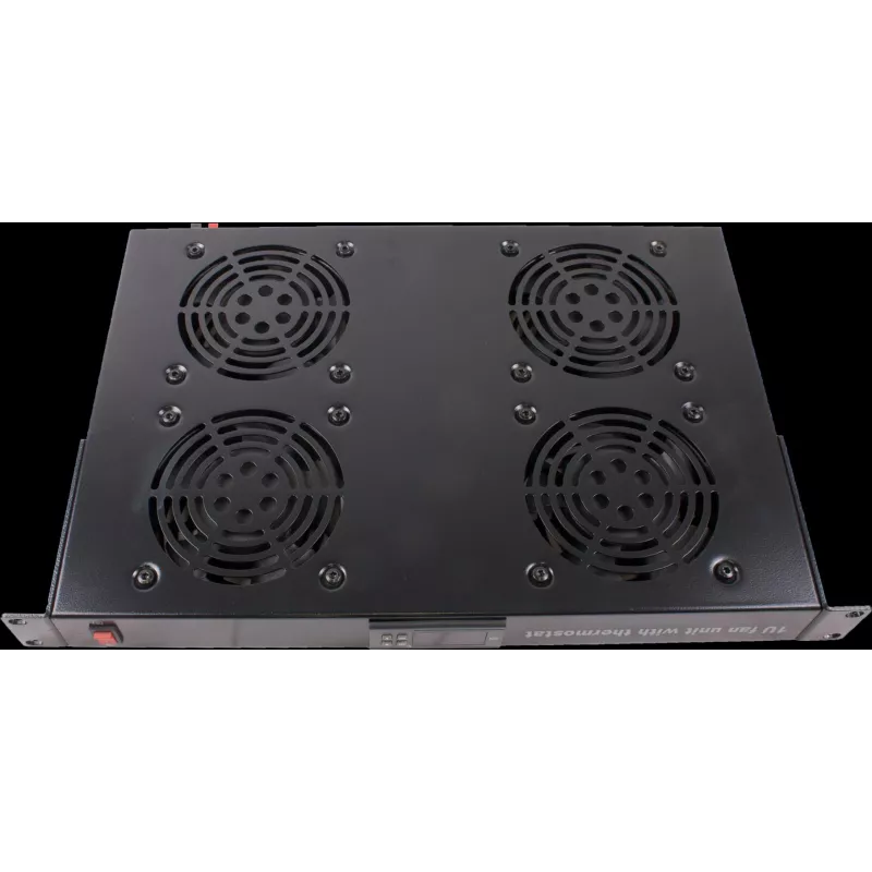 Rockstable 1U 19 colių stovo vėdinimo įrenginys - aušinimo ventiliatorius - integruotas ašinis ventiliatorius - 440 m³/h - plienas - juodas - 1 vnt. (RS19-FT1U4TM)