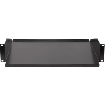 Rockstable 2U 19 colių fiksuota stelažo lentyna - plieninė - juoda - 2,75 kg (RS19-FH21)