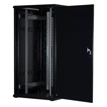 Rockstable 32U 19 colių serverio spinta su stiklinėmis durimis – laisvai pastatomas stovas – 32U – 800 kg – užrakinamos durys – montavimo bėgeliai – reguliuojamos kojelės (RS19-8032)