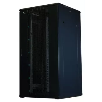 Rockstable 32U 19 colių serverio spinta su tinklinėmis durelėmis - laisvai pastatomas stovas - 800 kg talpa - užrakinamas - tvirtinimo bėgeliai - reguliuojamos kojelės (RS19-8832PP)