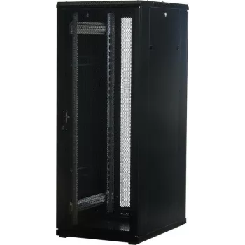 Rockstable 32U 19 inch serverio stovas su tinklinėmis durelėmis - laisvai pastatomas rėmas - 32U - 800 kg - spyna - tvirtinimo bėgiai - reguliuojamos kojelės (RS19-6832PP)