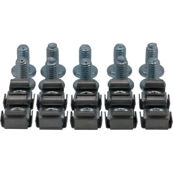 Rockstable M6 Hex Socket Head Cap Screw Set - Rack Mounting - Silver - 10 Pieces (RS19-M612)