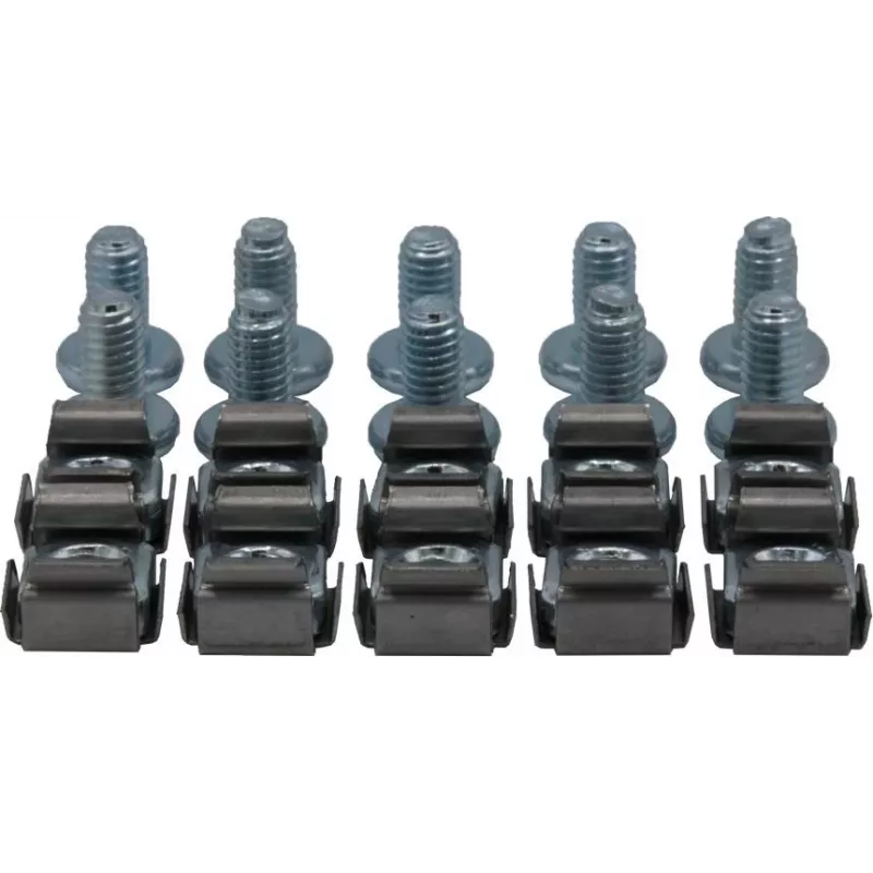 Rockstable M6 Hex Socket Head Cap Screw Set - Rack Mounting - Silver - 10 Pieces (RS19-M612)