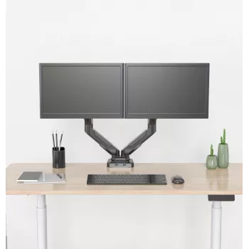 Rockstable RS-MM007 Advanced Dual Monitor Mount - Clamp / Grommet - 13 kg - 15-27 inches - 100x100 mm - Black