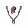 Rockstable RS-MM009 Gaming Monitor Mount for 2 Monitors - Clamp / Bolt - 16 kg - 15 inch - 32 inch - 100 x 100 mm - Black - Red