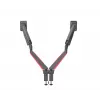 Rockstable RS-MM009 Gaming Monitor Mount for 2 Monitors - Clamp / Bolt - 16 kg - 15 inch - 32 inch - 100 x 100 mm - Black - Red