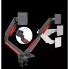 Rockstable RS-MM009 Gaming Monitor Mount for 2 Monitors - Clamp / Bolt - 16 kg - 15 inch - 32 inch - 100 x 100 mm - Black - Red